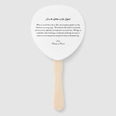 結婚式 プログラム |青い蘭 ハンドファン (裏面)