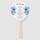 結婚式 プログラム |青い蘭 ハンドファン (正面)