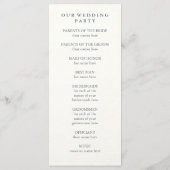 結婚式 プログラム（青とピンクの牡丹） プログラム (裏面)