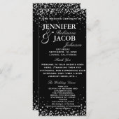 結婚式 プログラム | 黒（白） (正面/裏面)