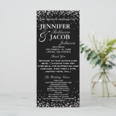 結婚式 プログラム | 黒（白） (スタンド正面)