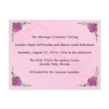 結婚式 プログラム、1ページ/ 2。