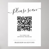 結婚式 プログラムQRコードポスター ポスター (正面)