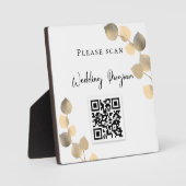 結婚式 プログラムQRコードユーカリ黄金秋 フォトプラーク (正面)