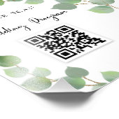結婚式 プログラムQRコードeucalyptus緑 フォトプリント (角)
