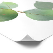 結婚式 プログラムQRコードeucalyptus緑 ポスター (角)