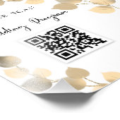 結婚式 プログラムQRコードeucalyptus golden フォトプリント (角)