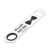 結婚式 ベストマン バチェラーパーティー ブラック ボウタイ スピード栓抜き (正面アングル)