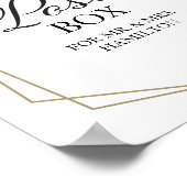 結婚式 ポスト ボックス サイン - ブラッシュ フラワー ジオメトリック (角)