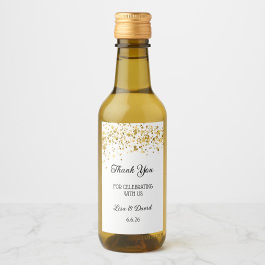 結婚式 ミニワインボトル ラベル (正面)