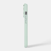 結婚式 | モダンセージグリーンのブライズメイドカスタムネーム iPhoneケース (左側面)