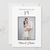 結婚式, モダン, タイポグラフィ, 筆記体, 招待状 (裏面)
