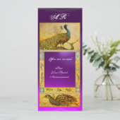 結婚式 ラブ ピエール モノグラム 茶色 紫色 黄色 招待状 (スタンド正面)