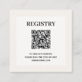 結婚式 レジストリー QR コード エンクロージャーカード (正面)
