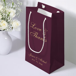 結婚式 ワインボトル カラー ラブ アンド サンクス スクリプト すもも スモールペーパーバッグ