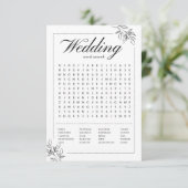 結婚式 ワードサーチ ブライダルシャワー ゲーム カード (スタンド正面)