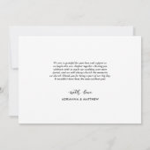 結婚式 三つの写真 エレガントな感謝のメッセージ スクリプト サンキューカード (裏面)