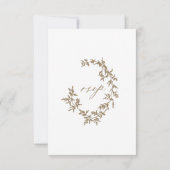 結婚式 付箋カード RSVP 返信お願いします オリーブ 招待状 (裏面)