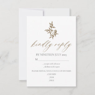 結婚式 付箋カード RSVP 返信お願いします オリーブ 招待状