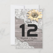 結婚式 会場 テーブル番号 ラック ひまわり 木 招待状 (裏面)