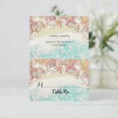 結婚式 会場 テーブル番号 夏 海 ビーチ タツナミガイ サンキューカード (スタンド正面)