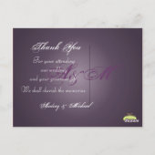 結婚式 写真入り感謝のポストカード ポストカード (裏面)