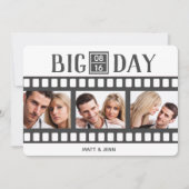 結婚式 写真3枚追加で楽しいフィルム フラット招待状 招待状 (正面)