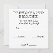 結婚式 出席御礼 招待状 (裏面)