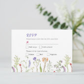 結婚式 出席案内 ワイルドフラワー フローラル ディジー 招待状 (スタンド正面)