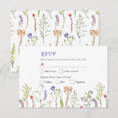 結婚式 出席案内 ワイルドフラワー フローラル ディジー 招待状 (正面/裏面)