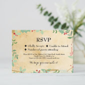 結婚式 出席案内 冬のホリデー ハート カード 招待状 (スタンド正面)