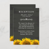 結婚式 受付 カード ひまわり 黒板 (正面/裏面)