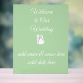 結婚式+受付+サイン アクリルサイン (ニュートラル)