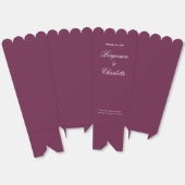 結婚式 名前 日付 ワインレッド ポップコーン フェイバーボックス (見開き)