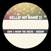 結婚式 名札 新婦/新郎との関係 ラウンドシール