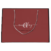 結婚式 名 紅豆 記念 16歳の誕生日 プレゼント ラージペーパーバッグ (正面)