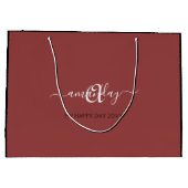 結婚式 名 紅豆 記念 16歳の誕生日 プレゼント ラージペーパーバッグ (裏面)