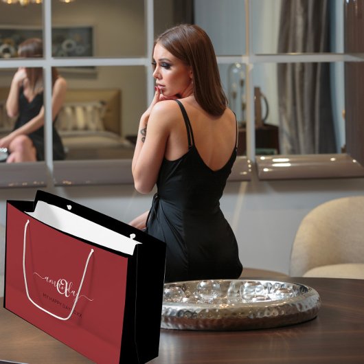 結婚式 名 紅豆 記念 16歳の誕生日 プレゼント ラージペーパーバッグ