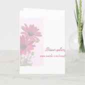 結婚式。姉妹。花嫁の友達へのカード。デイジーの花。 招待状 (裏面)