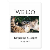 結婚式 婚約 ペット 名前 写真 日付 カップル テーブルナンバー (裏面)