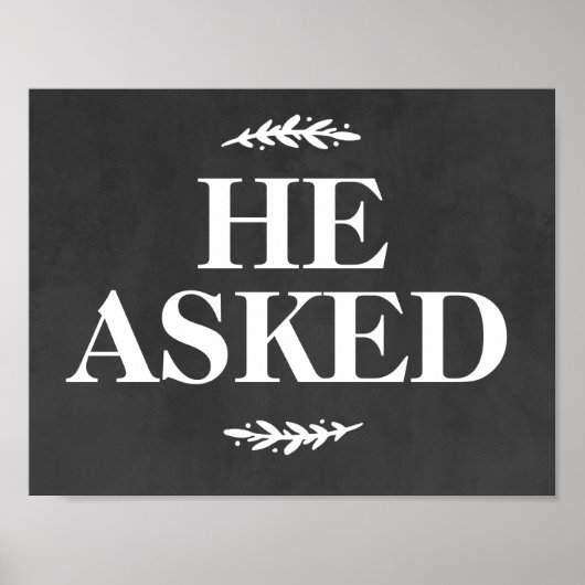 結婚式 婚約 写真 プロップ サイン 彼がプロポーズした (正面)