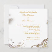 結婚式 婚約 結婚記念日 白 セピア 招待状 (裏面)