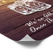 結婚式 席を選べ サイドではない メイソンジャー ライト ポスター (角)