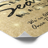 結婚式 席を選んで サイドではない メイソンジャー ライト ポスター (角)