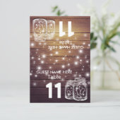 結婚式 席割り テーブル番号 メイソンジャー ライト 招待状 (スタンド正面)