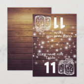 結婚式 席割り テーブル番号 メイソンジャー ライト 招待状 (正面/裏面)