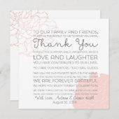 結婚式 席札 感謝メッセージ サンキューカード (正面/裏面)