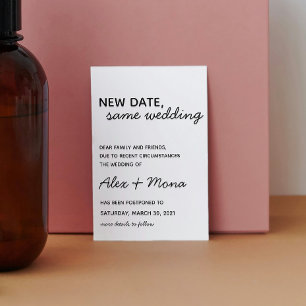 結婚式 延期のお知らせ ポストカード