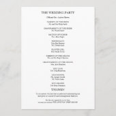 結婚式 式次第 プログラム おしゃれ (裏面)