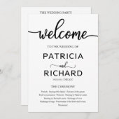 結婚式 式次第 プログラム おしゃれ (正面/裏面)